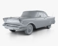 Chevrolet Bel Air Sport Coupe 1957 3D模型 clay render