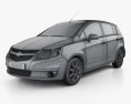 Chevrolet Sail ハッチバック 2012 3Dモデル wire render