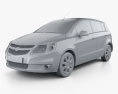 Chevrolet Sail hatchback 2014 3d model clay render
