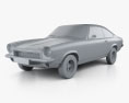 Chevrolet Vega hatchback 1971 3d model clay render