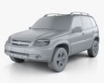 Chevrolet Niva 2022 3d model clay render