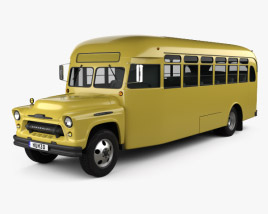 3D model of Chevrolet 6700 School Bus 1955