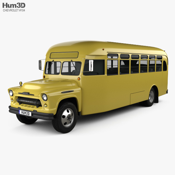 Chevrolet 6700 Scuolabus 1955 Modello 3D