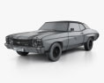 Chevrolet Chevelle SS 454 LS5 Cabriolet 1971 3D-Modell wire render