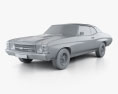 Chevrolet Chevelle SS 454 LS5 コンバーチブル 1971 3Dモデル clay render