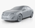 Chevrolet Cruze sedan 2014 3d model clay render