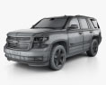 Chevrolet Tahoe 2017 3d model wire render