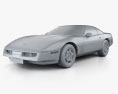 Chevrolet Corvette (C4) cupé 1996 Modelo 3D clay render