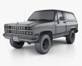 Chevrolet Blazer (K5) 1991 Modello 3D wire render