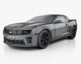 Chevrolet Camaro ZL1 敞篷车 2014 3D模型 wire render