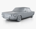 Chevrolet Corvair sedan 1960 3D-Modell clay render