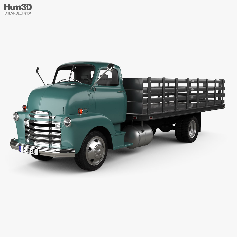 Chevrolet COE 플랫 베드 트럭 1948 3D 모델 