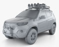 Chevrolet NIVA 2014 3d model clay render