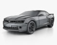 Chevrolet Camaro RS coupe 2017 3d model wire render