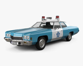 Chevrolet Impala Policía 1972 Modelo 3D