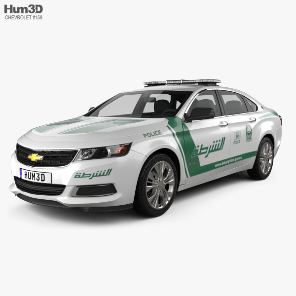 Chevrolet Impala Polícia Dubai 2014 Modelo 3d