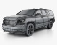 Chevrolet Suburban LTZ 2017 3d model wire render