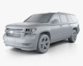 Chevrolet Suburban LTZ 2017 3d model clay render