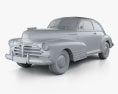 Chevrolet Fleetline 2 portes Aero sedan 1948 Modèle 3d clay render