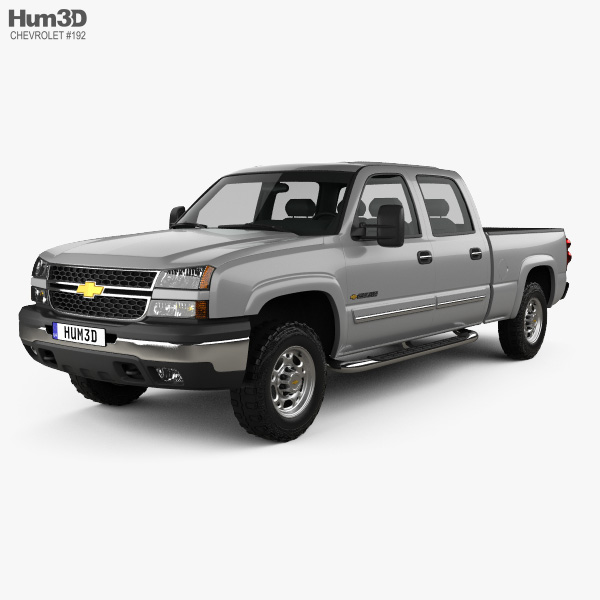 Chevrolet Silverado 2500 Crew Cab Long bed 2002 3D model