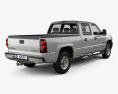 Chevrolet Silverado 2500 Crew Cab Long bed 2002 3D 모델  back view