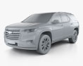 Chevrolet Traverse 2020 3d model clay render