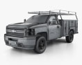 Chevrolet Silverado 2500HD Work Truck 2011 3D 모델  wire render