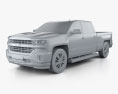 Chevrolet Silverado 1500 Crew Cab Standard Box High Country 2017 3D-Modell clay render