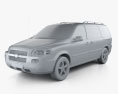 Chevrolet Uplander LS 2008 3d model clay render
