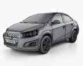 Chevrolet Sonic LT sedan 2018 3d model wire render
