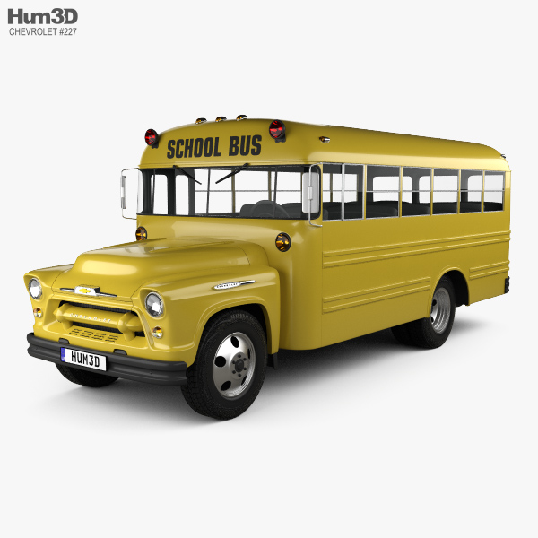 Chevrolet 4500 School Bus 1956 3D model