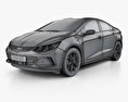 Chevrolet Volt HQインテリアと 2015 3Dモデル wire render