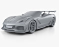Chevrolet Corvette (C7) convertible ZR1 2018 3d model clay render