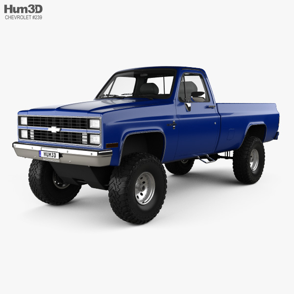 Chevrolet K10 Silverado 1984 Modello 3D