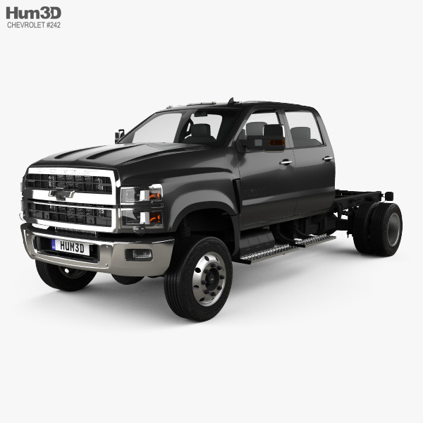 Chevrolet Silverado 4500HD Crew Cab Chassis 2018 Modello 3D