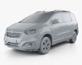 Chevrolet Spin Active 2021 3d model clay render