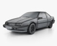 Chevrolet Beretta GT with HQ interior 1993 3d model wire render