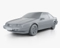 Chevrolet Beretta GT HQインテリアと 1988 3Dモデル clay render
