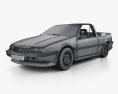 Chevrolet Beretta Indy 500 Pace Car HQインテリアと 1990 3Dモデル wire render