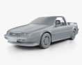 Chevrolet Beretta Indy 500 Pace Car з детальним інтер'єром 1993 3D модель clay render
