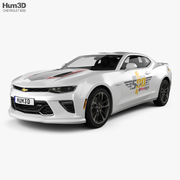 Chevrolet Camaro SS Indy 500 Pace Car HQインテリアと 2016 3Dモデル