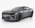 Chevrolet Camaro SS Indy 500 Pace Car mit Innenraum 2016 3D-Modell wire render