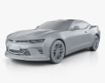 Chevrolet Camaro SS Indy 500 Pace Car 인테리어 가 있는 2017 3D 모델  clay render
