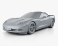 Chevrolet Corvette cupé con interior 2011 Modelo 3D clay render