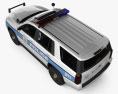 Chevrolet Tahoe Police with HQ interior 2017 3d model top view