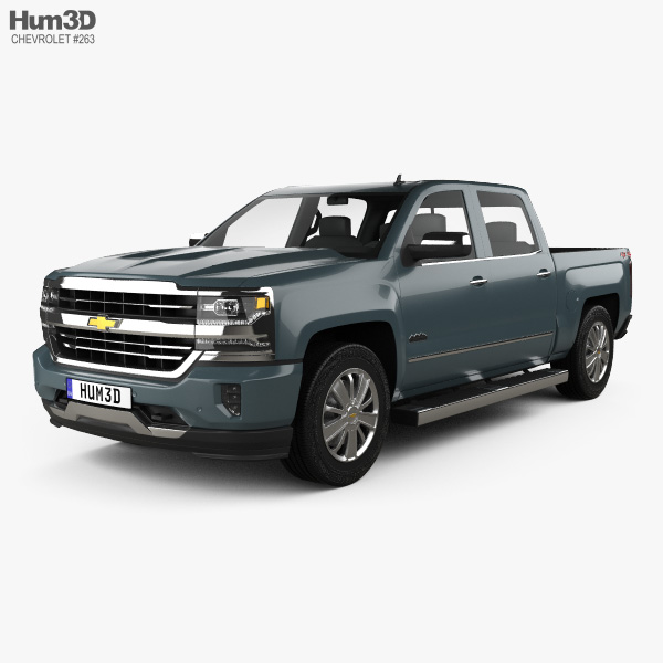 Chevrolet Silverado 1500 Crew Cab Short Box High Country 2018 Modello 3D