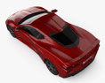 Chevrolet Corvette Stingray 2020 3D-Modell Draufsicht
