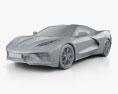 Chevrolet Corvette Stingray 2020 3d model clay render
