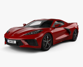 Chevrolet Corvette Stingray with HQ interior and engine 2022 3D model