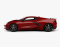 Chevrolet Corvette Stingray з детальним інтер'єром та двигуном 2022 3D модель side view